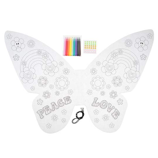 Summer Color Your Own Butterfly Wings Kit by Creatology&#x2122;